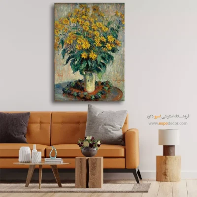 تابلو دیواری با منظره گل و باغ