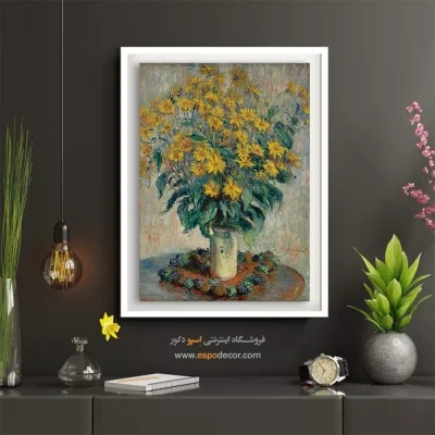 تابلو دیواری با منظره گل و باغ