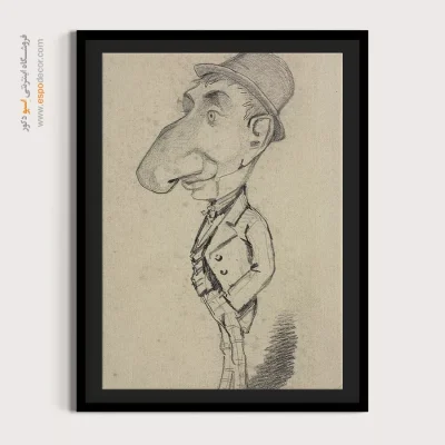 کاریکاتور مردی با بینی بزرگ – تابلو نقاشی کلود مونه - خرید تابلو نقاشی کاریکاتور - اسپو دکور