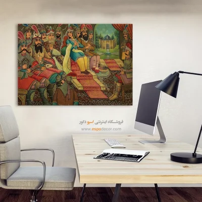 پهلوانان شاهنامه – تابلو نقاشی قهوه خانه ای - اسپو دکور
