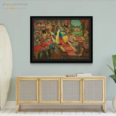 پهلوانان شاهنامه – تابلو نقاشی قهوه خانه ای - اسپو دکور