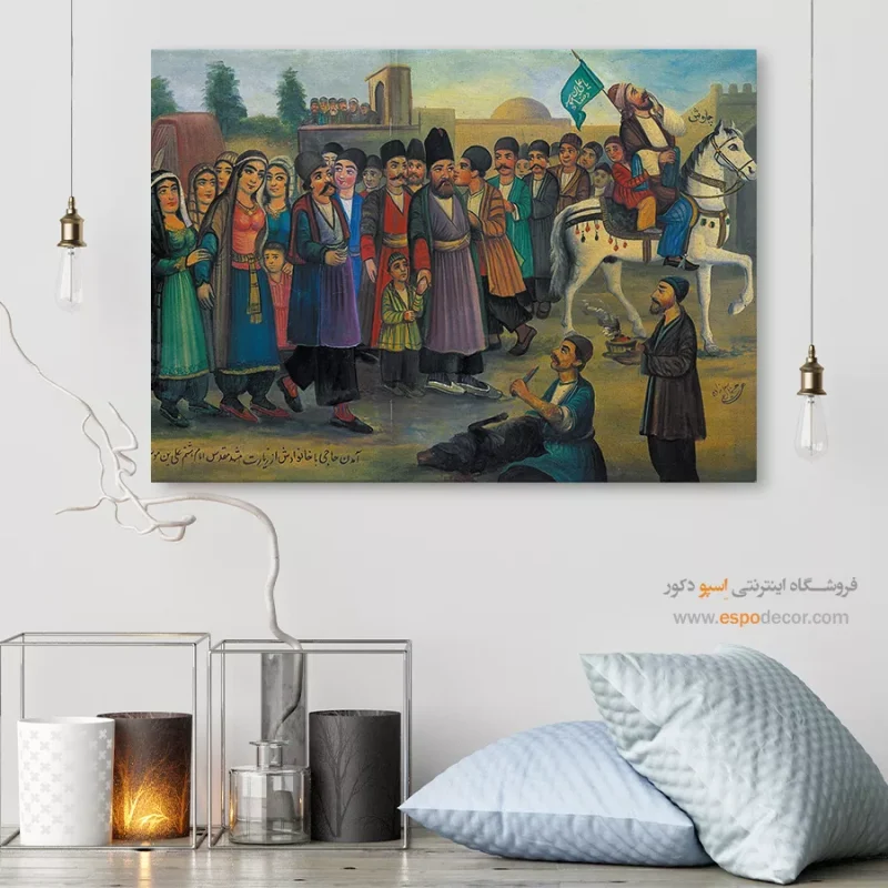 چاوشی خوانی - تابلو نقاشی قهوه خانه ای - Image 6