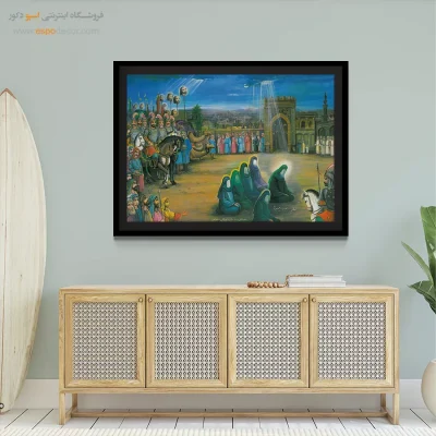ورود اهل بیت سالار شهیدان به شام – تابلو نقاشی قهوه خانه ای - اسپو دکور