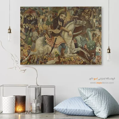 نبرد کربلا – تابلو نقاشی قهوه خانه ای - اسپو دکور