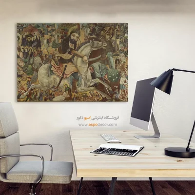 نبرد کربلا – تابلو نقاشی قهوه خانه ای - اسپو دکور