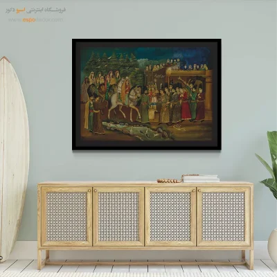 عروسی ناصرالدین شاه – تابلو نقاشی قهوه خانه ای - اسپو دکور