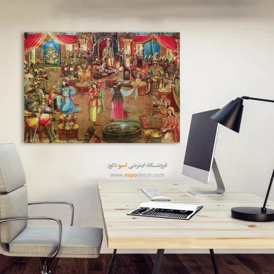 جشن نبرد دوازده رخ – تابلو نقاشی قهوه خانه ای - اسپو دکور