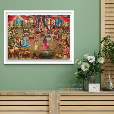 جشن نبرد دوازده رخ – تابلو نقاشی قهوه خانه ای - اسپو دکور