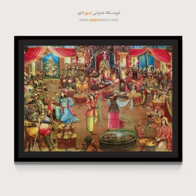 جشن نبرد دوازده رخ – تابلو نقاشی قهوه خانه ای - اسپو دکور