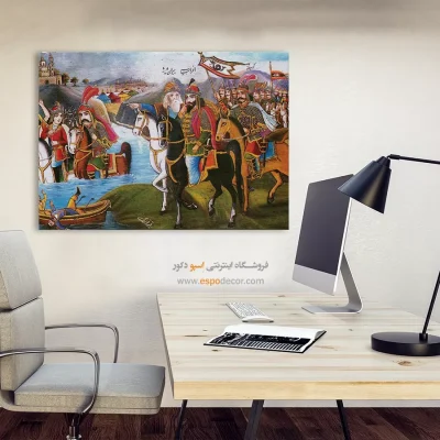 عزیمت مادر و مادربزرگ کیخسرو به سوی ایران – تابلو نقاشی قهوه خانه ای - اسپو دکور