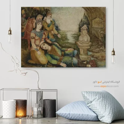 شیرین و فرهاد – تابلو نقاشی قهوه خانه ای - اسپو دکور