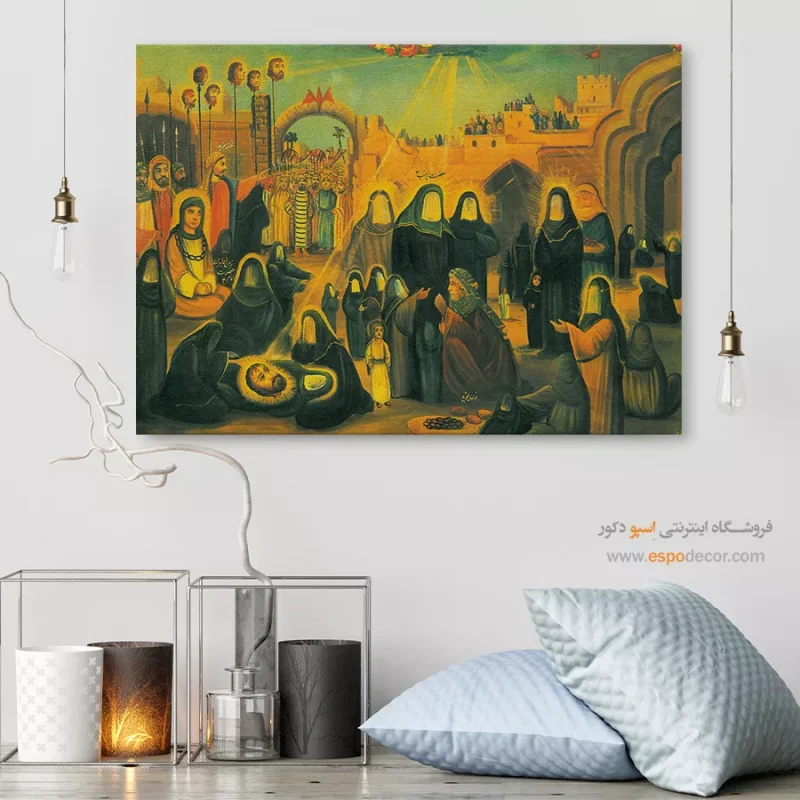 وقایع بعد از عاشورا - تابلو نقاشی قهوه خانه ای - Image 6
