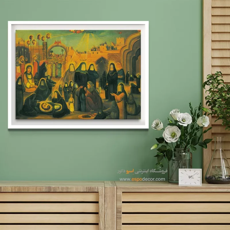 وقایع بعد از عاشورا - تابلو نقاشی قهوه خانه ای - Image 3