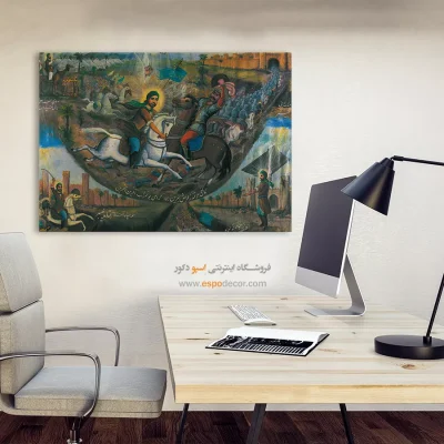 جنگ تاریخی خیبر – تابلو نقاشی قهوه خانه ای - اسپو دکور