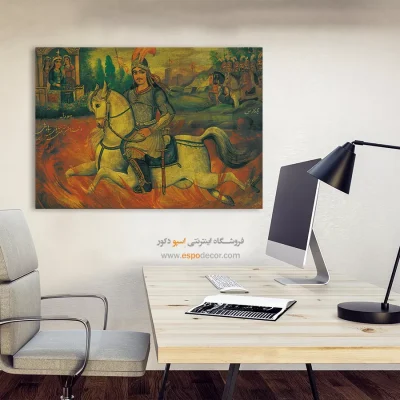 داستان آتش رفتن سیاوش – تابلو نقاشی قهوه خانه ای - اسپو دکور