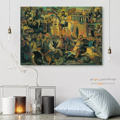 روز عاشورا – تابلو نقاشی قهوه خانه ای - اسپو دکور