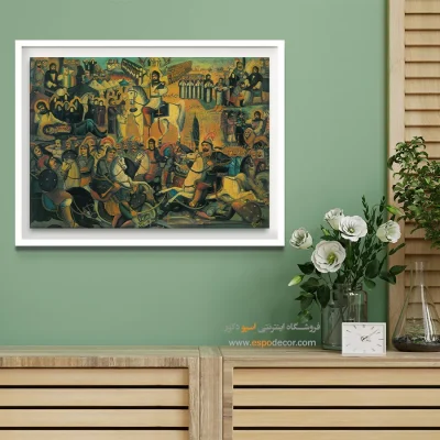 روز عاشورا – تابلو نقاشی قهوه خانه ای - اسپو دکور