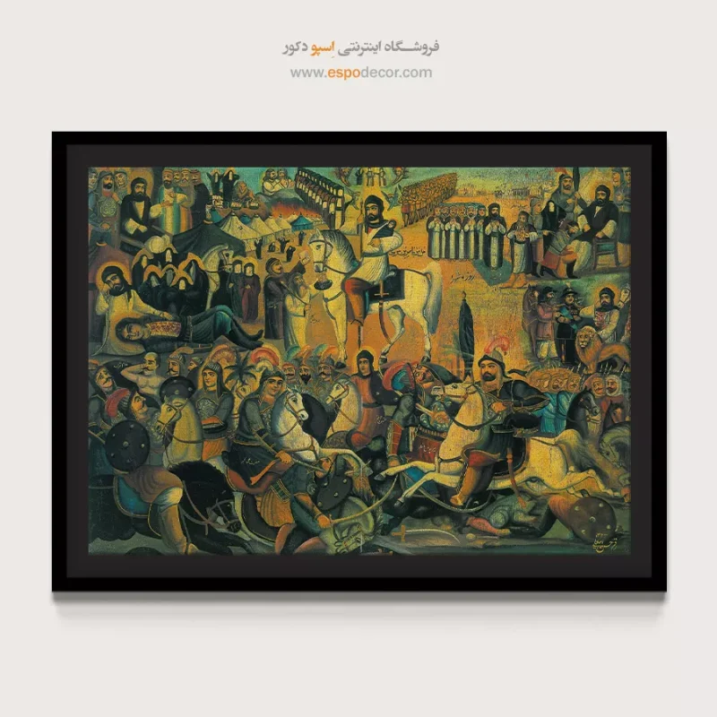 روز عاشورا - تابلو نقاشی قهوه خانه ای - Image 4
