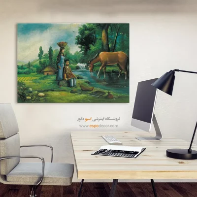 مردم روستایی – تابلو نقاشی قهوه خانه ای - اسپو دکور