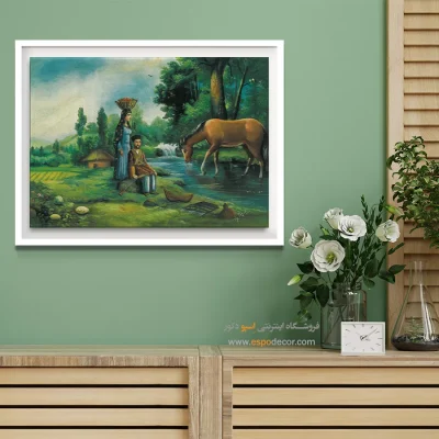 مردم روستایی – تابلو نقاشی قهوه خانه ای - اسپو دکور