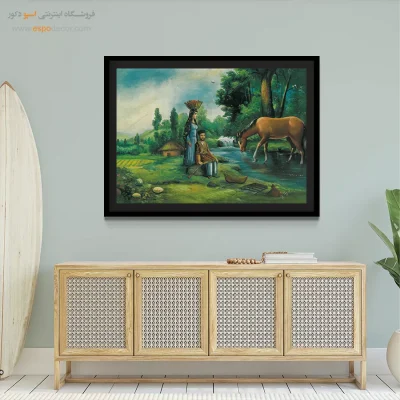 مردم روستایی – تابلو نقاشی قهوه خانه ای - اسپو دکور