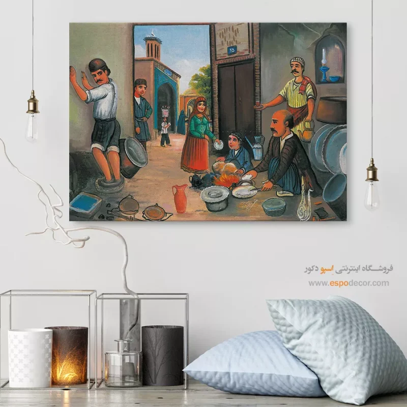 مسگری - تابلو نقاشی قهوه خانه ای - Image 6