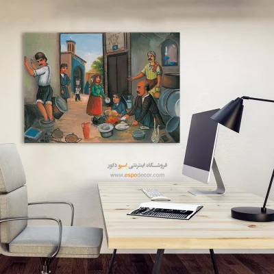 مسگری – تابلو نقاشی قهوه خانه ای - اسپو دکور