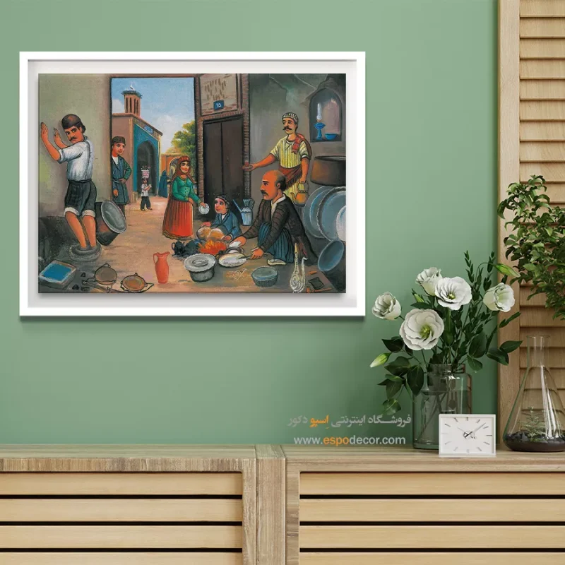مسگری - تابلو نقاشی قهوه خانه ای - Image 3