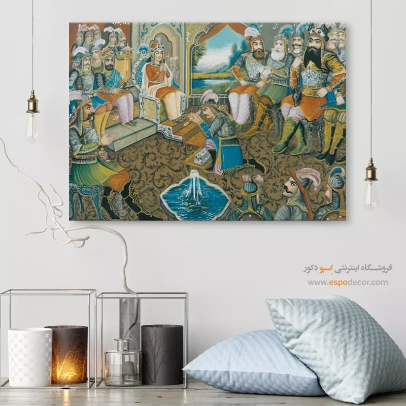 بارگاه کیخسرو - تابلو نقاشی قهوه خانه ای - Image 6