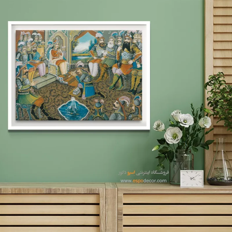 بارگاه کیخسرو - تابلو نقاشی قهوه خانه ای - Image 3