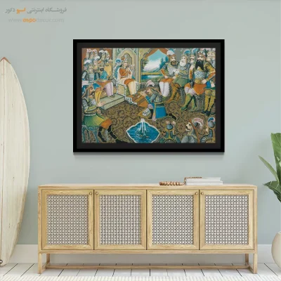بارگاه کیخسرو – تابلو نقاشی قهوه خانه ای - اسپو دکور