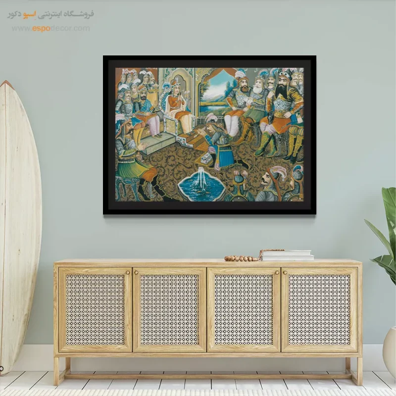 بارگاه کیخسرو - تابلو نقاشی قهوه خانه ای - Image 5
