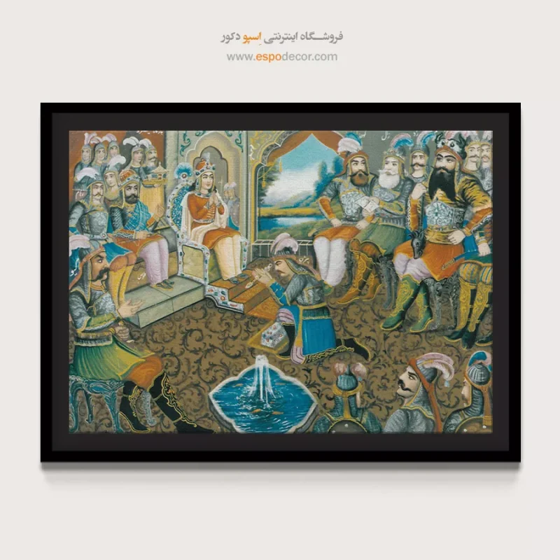 بارگاه کیخسرو - تابلو نقاشی قهوه خانه ای - Image 4