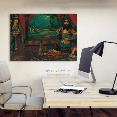 رستم و تهمینه – تابلو نقاشی قهوه خانه ای - اسپو دکور