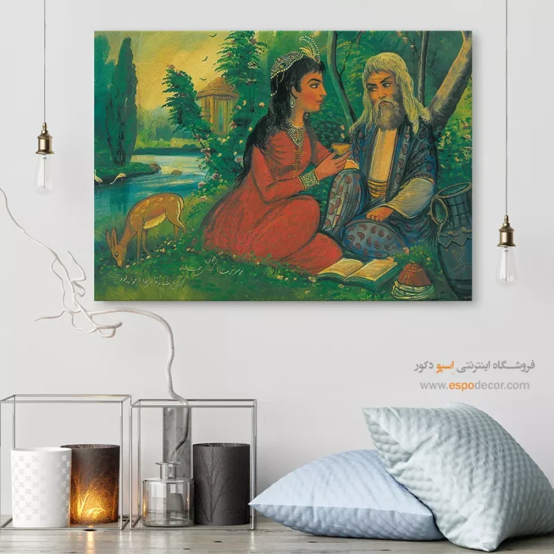 بر سر تربت ما چون گذری،همت خواه - تابلو نقاشی قهوه خانه ای - Image 6