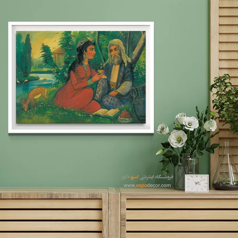 بر سر تربت ما چون گذری،همت خواه - تابلو نقاشی قهوه خانه ای - Image 3