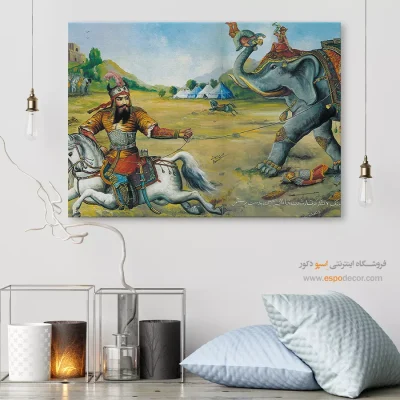 جنگ 7 لشکر – تابلو نقاشی قهوه خانه ای - اسپو دکور