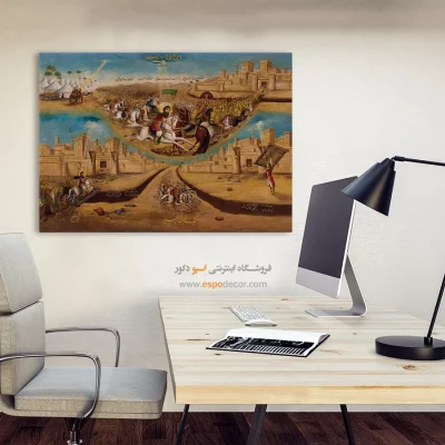 جنگ تاریخی خیبر – تابلو نقاشی قهوه خانه ای - اسپو دکور