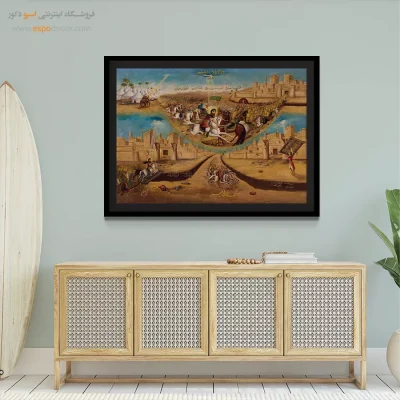 جنگ تاریخی خیبر – تابلو نقاشی قهوه خانه ای - اسپو دکور