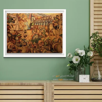 وقایع صحرای کربلا – تابلو نقاشی قهوه خانه ای - اسپو دکور