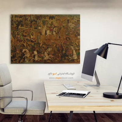 مصیبت کربلا – تابلو نقاشی قهوه خانه ای - اسپو دکور