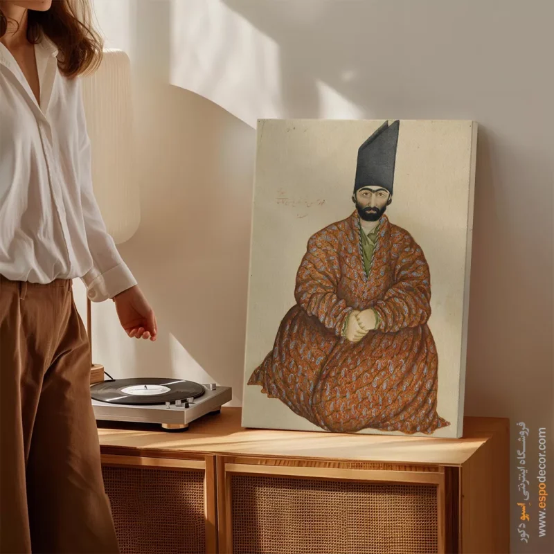 اشراف‌زاده نشسته - تابلو نقاشی قهوه خانه ای - Image 6