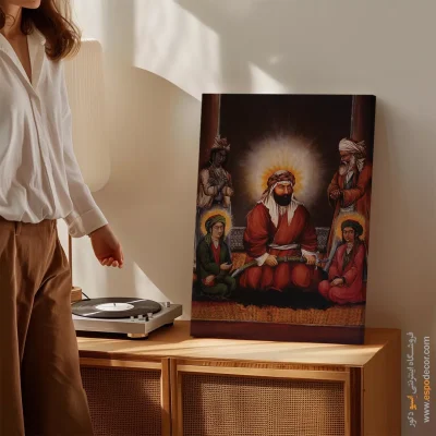 امام علی و پسرانش – تابلو نقاشی قهوه خانه ای - اسپو دکور