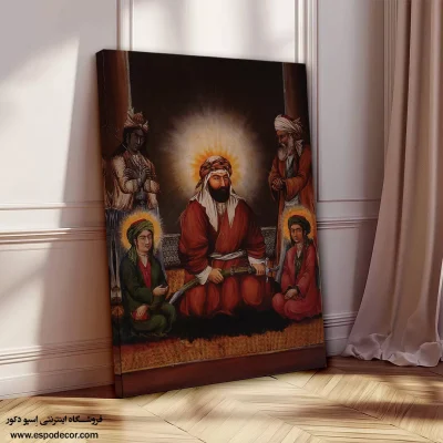 امام علی و پسرانش – تابلو نقاشی قهوه خانه ای - اسپو دکور