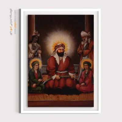 امام علی و پسرانش – تابلو نقاشی قهوه خانه ای - اسپو دکور