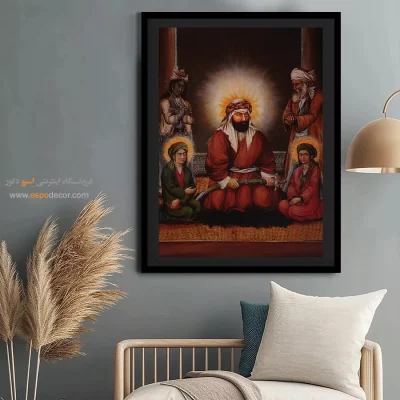امام علی و پسرانش – تابلو نقاشی قهوه خانه ای - اسپو دکور