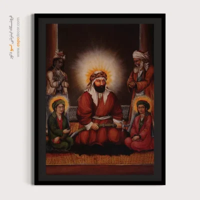 امام علی و پسرانش – تابلو نقاشی قهوه خانه ای - اسپو دکور