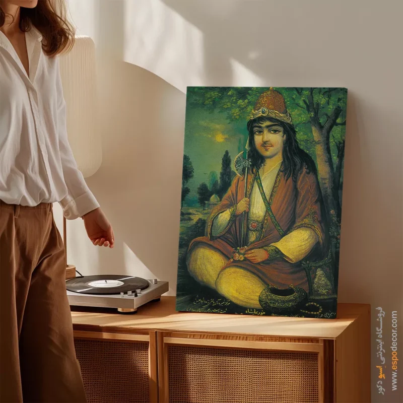 نورعلیشاه - تابلو نقاشی قهوه خانه ای - Image 6
