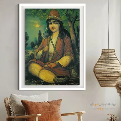 نورعلیشاه – تابلو نقاشی قهوه خانه ای - اسپو دکور