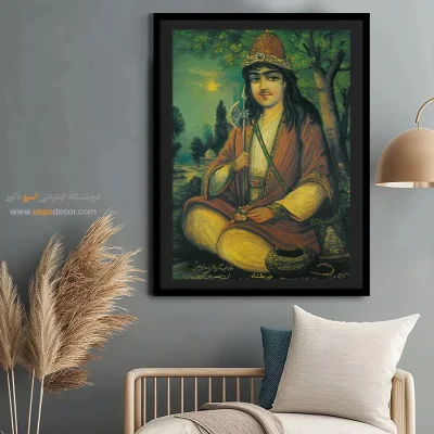 نورعلیشاه – تابلو نقاشی قهوه خانه ای - اسپو دکور